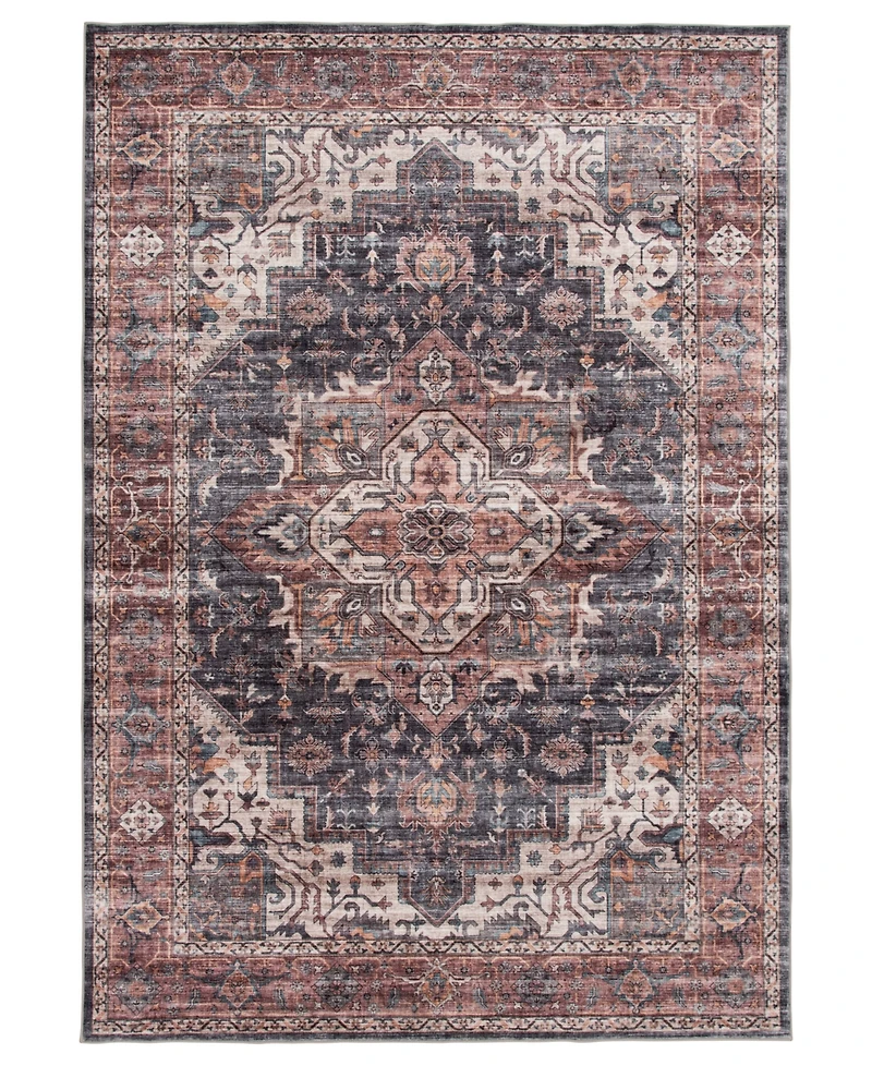 Mink Home Velvet Touch Washable Chan-001 7'6" x 9'6" Area Rug