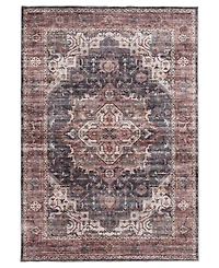 Mink Home Velvet Touch Washable Chan-001 7'6" x 9'6" Area Rug