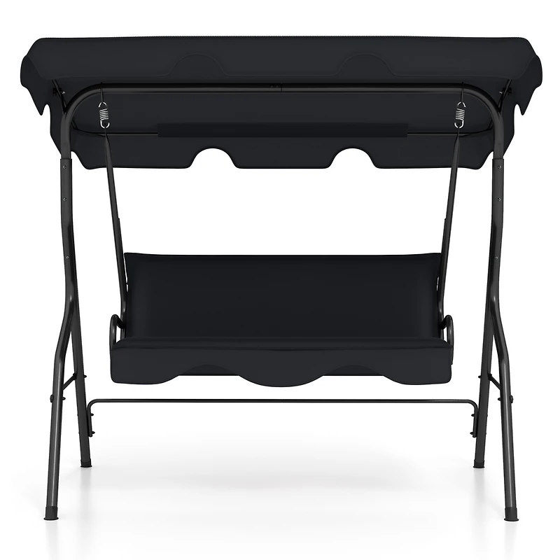 3 Seats Patio Canopy Swing Glider Hammock Cushioned