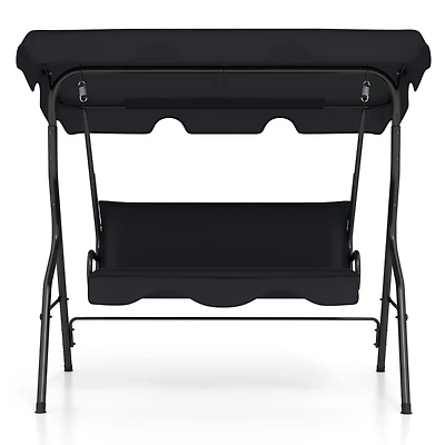 3 Seats Patio Canopy Swing Glider Hammock Cushioned