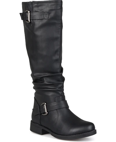 Journee Collection Women's Stormy Extra Wide Calf Knee High Riding Boots