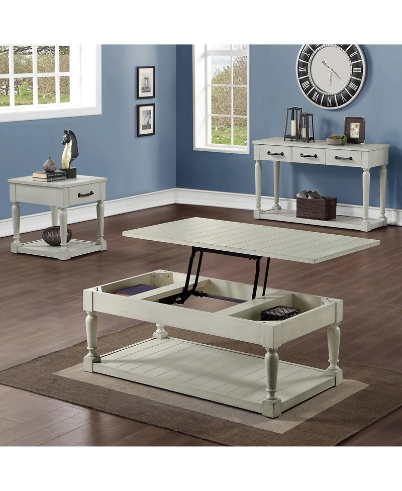 Steve Silver Hemingway 50" Wooden Farmhouse Sofa Table