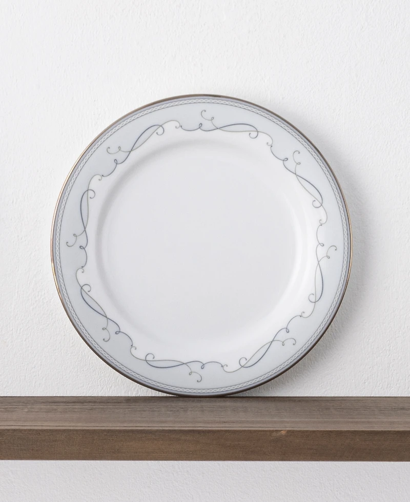 Noritake Satin Flourish 4 Piece Salad Plate Set, Service for 4
