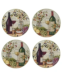 Certified International Meadow Brook Vineyard Set of 4 Dinner Plate 10.5"