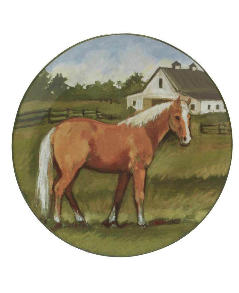 Certified International York Stables Set of 4 Dinner Plate 10.5"