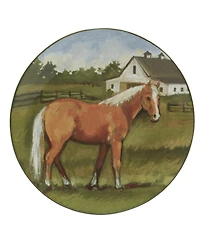 Certified International York Stables Set of 4 Dinner Plate 10.5"