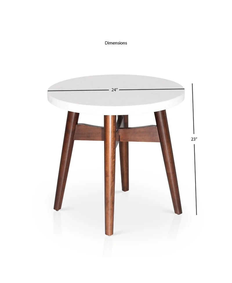 Steve Silver Serena 24" Laminate and Wood End Table