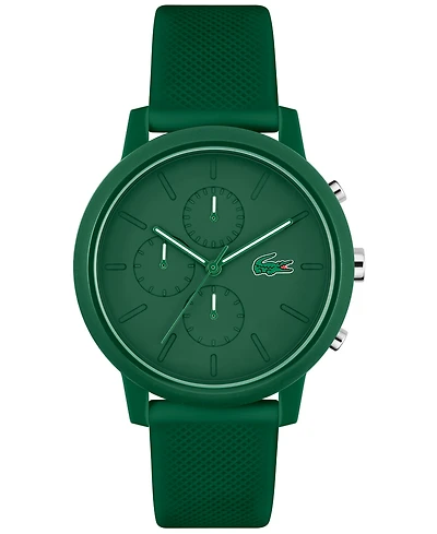 Lacoste Men's L 12.12. Chrono Green Silicone Strap Watch 43mm