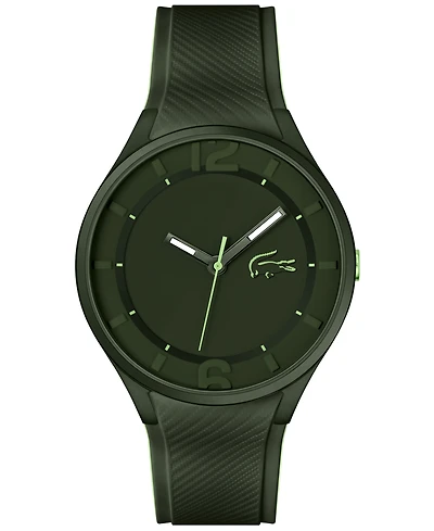 Lacoste Men's Ollie Green Silicone Strap Watch 44mm