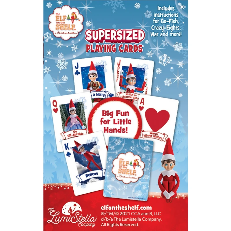Masterpieces Elf on the Shelf - Supersized Travel Playing Cards