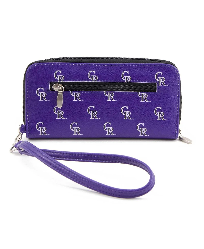 Women's Colorado Rockies Zip-Around Wristlet Wallet