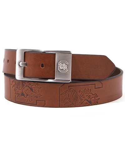 Men's South Carolina Gamecocks Brandish Leather Belt - Brown