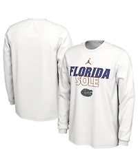 Men's Jordan White Florida Gators On Court Long Sleeve T-shirt