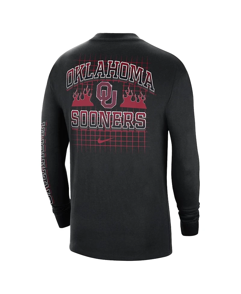 Men's Nike Black Oklahoma Sooners Tour Max 90 Long Sleeve T-shirt