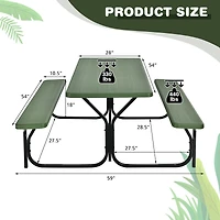 Picnic Table Bench Set Outdoor Backyard Garden Party Dining All Weather