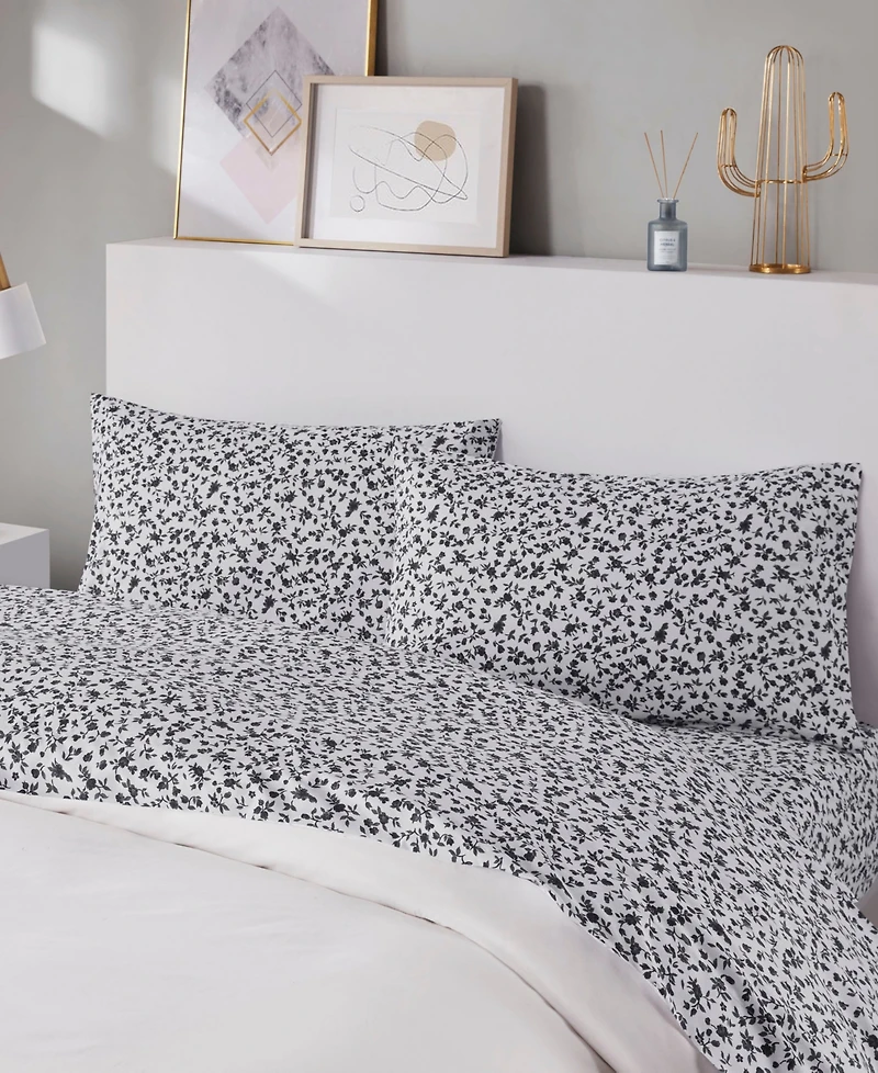 Intelligent Design Printed Microfiber 4 Piece Sheet Set