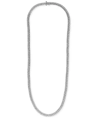 Diamond 24" Double Row Necklace (1 ct. t.w.) in Sterling Silver