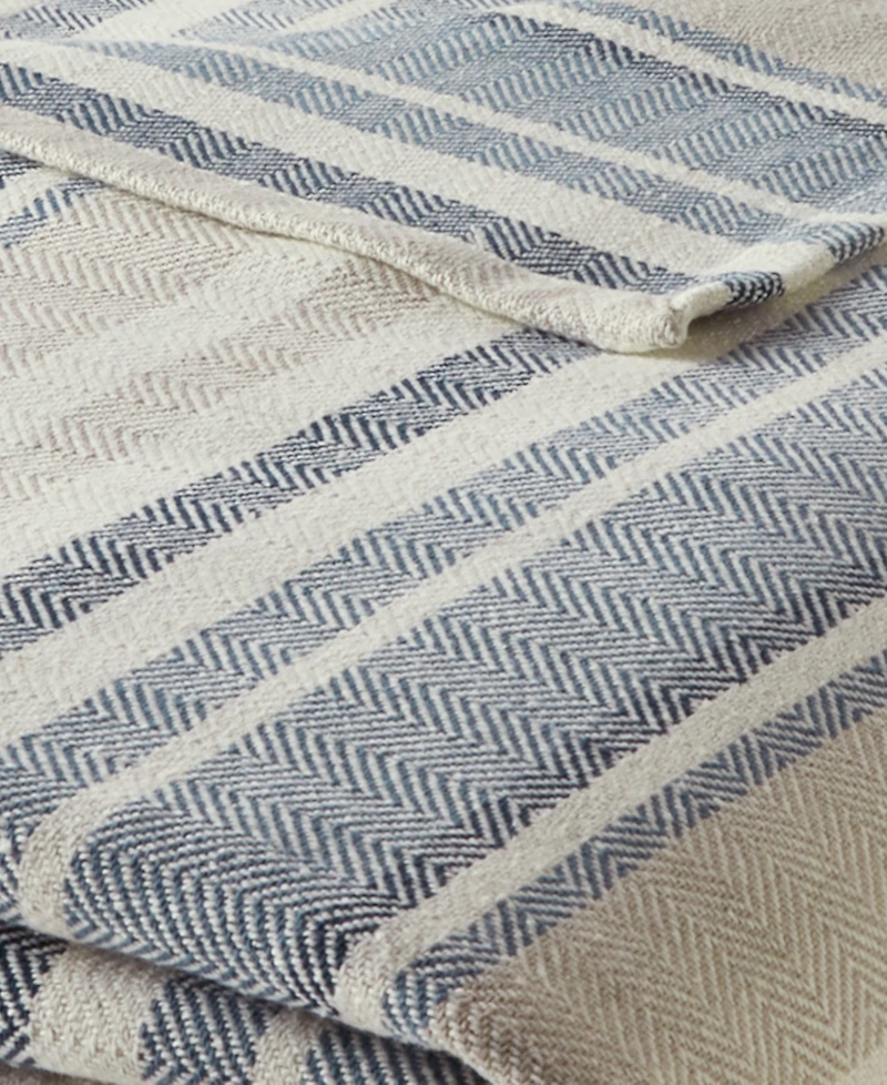Eddie Bauer Herringbone Stripe Blanket, Full/Queen