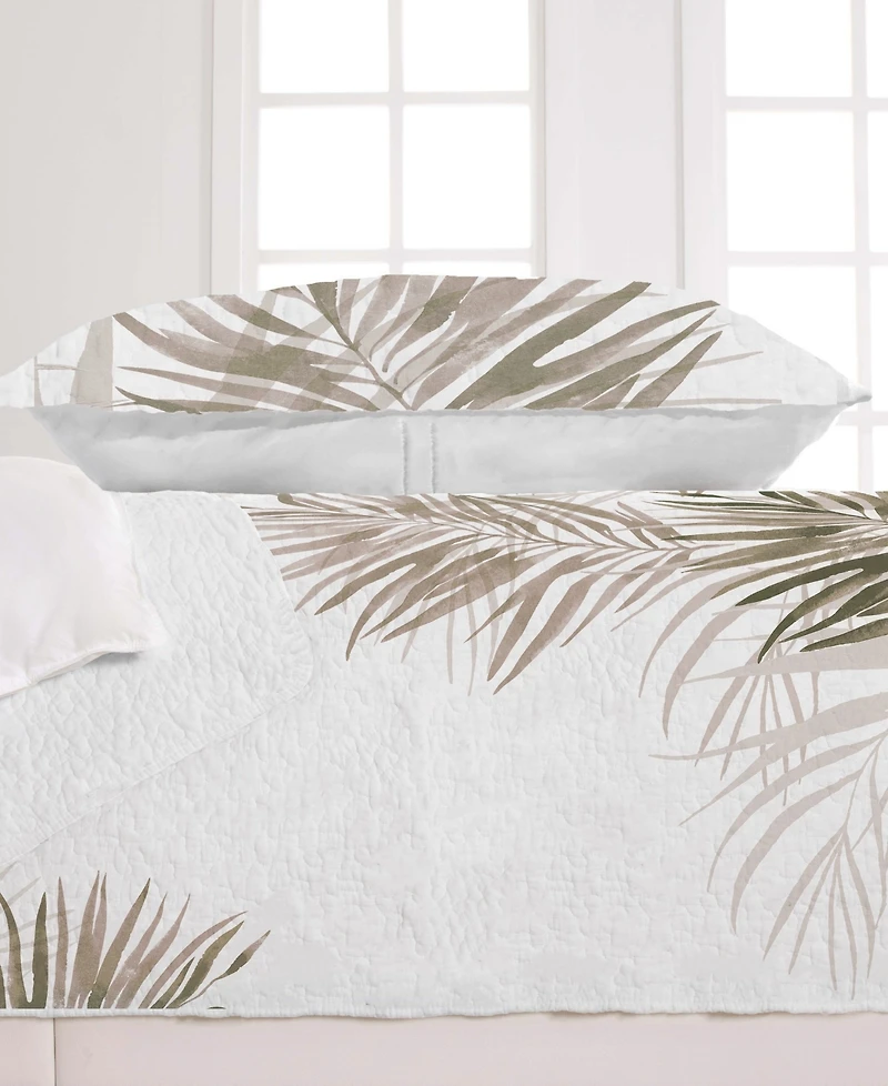 Elise and James Home Palm Leaf Tropical Jungle 2-Piece Quilt Set, Twin