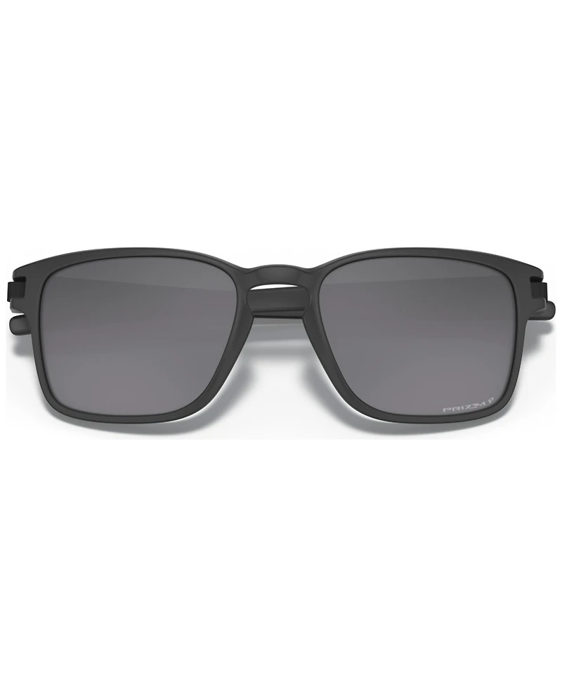 Oakley Men's Polarized Low Bridge Fit Sunglasses, OO9358 Latch Sq 55