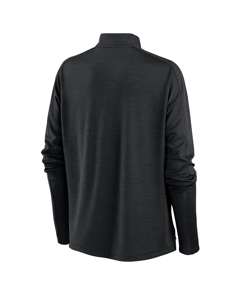 Women's Nike Black Chicago White Sox Pacer Quarter-Zip Top