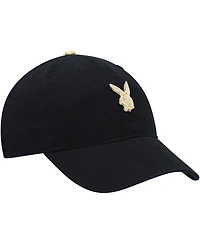 Men's Playboy Black Micro Dad Adjustable Hat