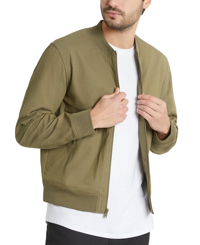 Kenneth Cole Men's Lightweight Engineered Bomber Jacket