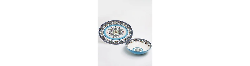 Euro Ceramica Zanzibar Serve Set, 2 Pieces