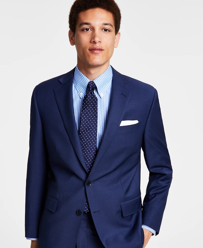 B by Brooks Brothers Men's Classic-Fit Stretch Wool Blend Suit Separates Jacket