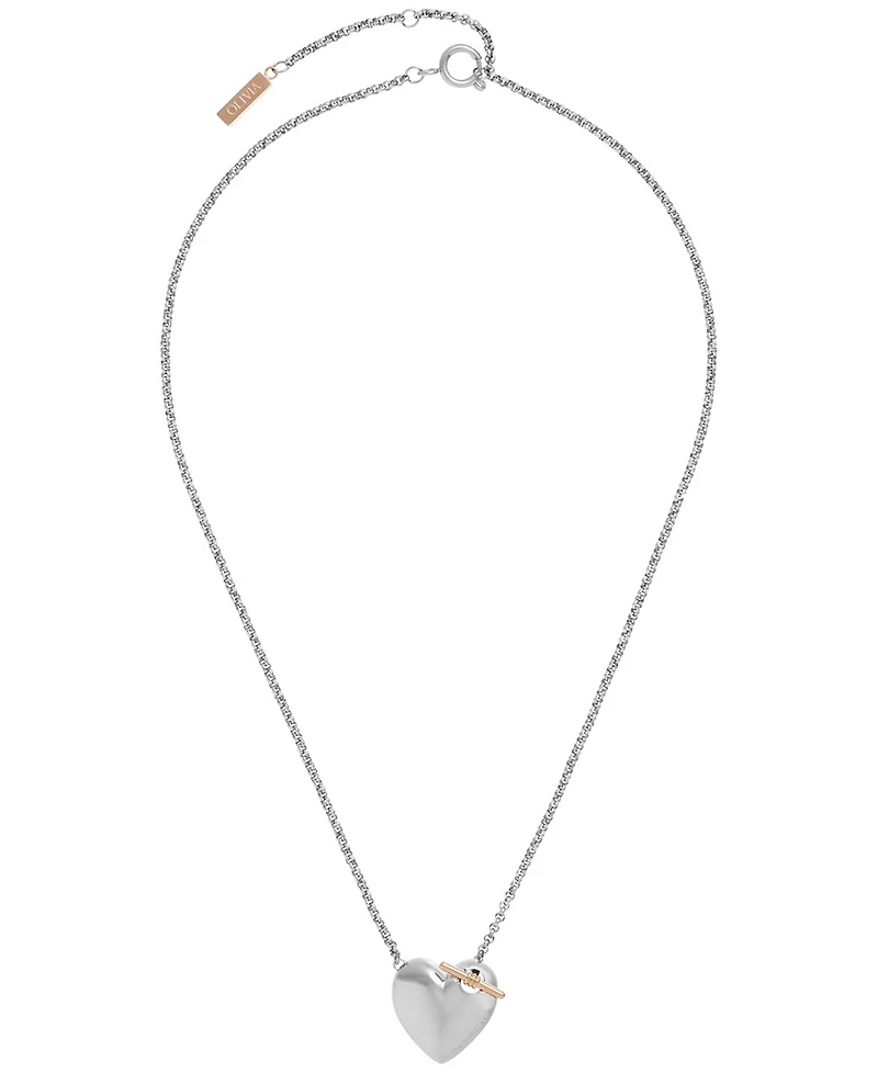 Olivia Burton Silver-Tone Knot Heart Necklace