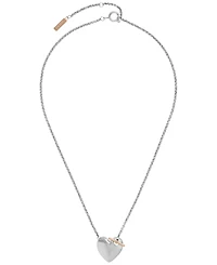 Olivia Burton Silver-Tone Knot Heart Necklace
