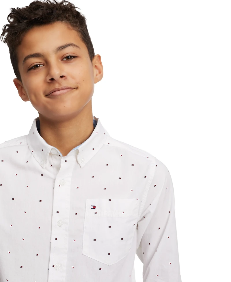 Tommy Hilfiger Toddler and Little Boys Fred All Over Print Button-Down Shirt