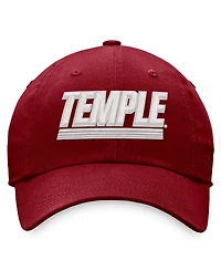 Men's Top of the World Red Temple Owls Slice Adjustable Hat