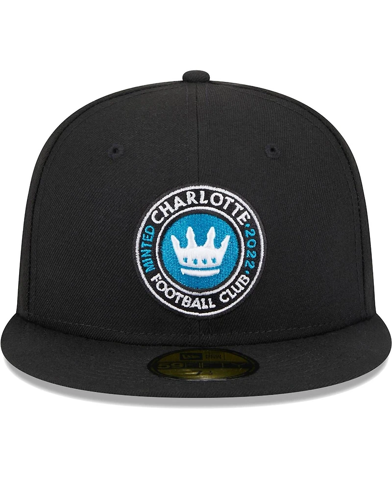 Men's New Era Black Charlotte Fc Patch 59Fifty Fitted Hat