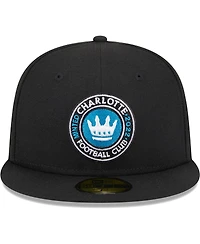 Men's New Era Black Charlotte Fc Patch 59Fifty Fitted Hat