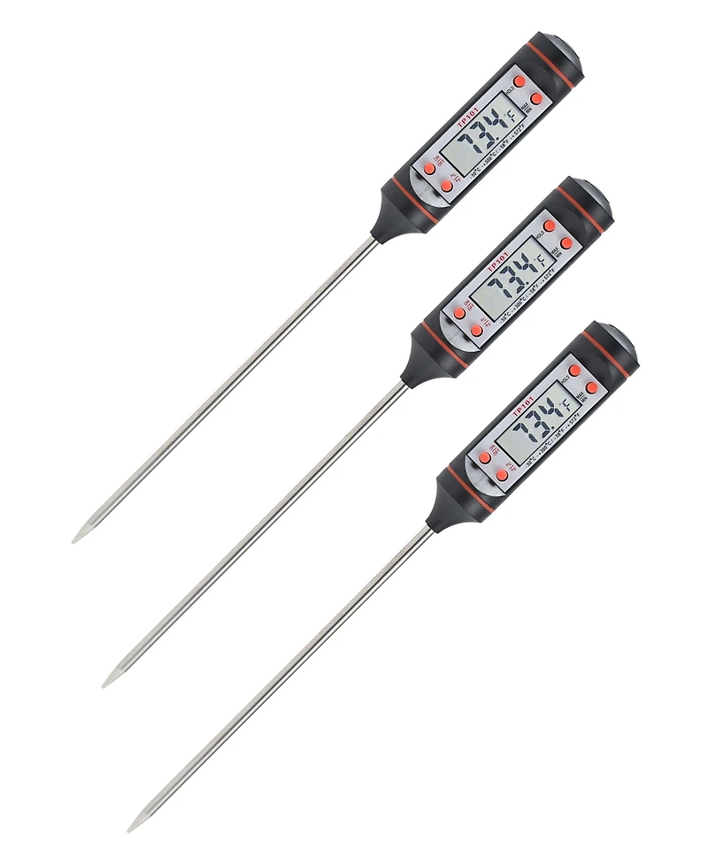 Cheer Collection 3 Pack Instant Read Digital Food Thermometer