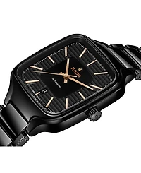 Rado Unisex Swiss Automatic True Square Black High-Tech Ceramic Bracelet Watch 38mm