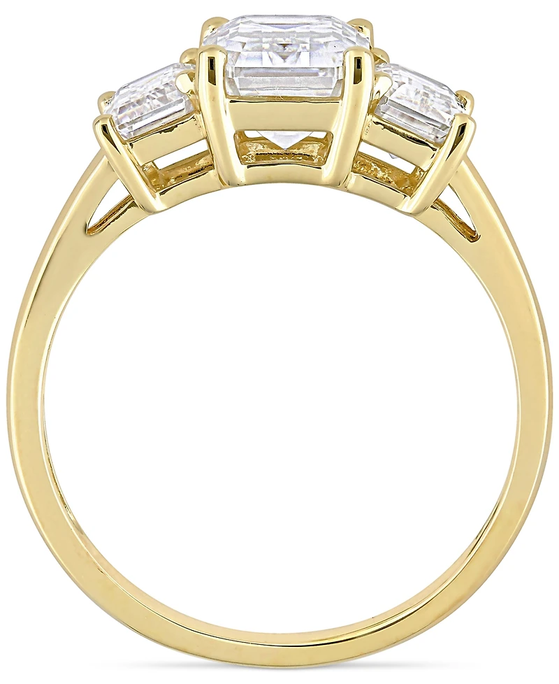 Lab-Grown Moissanite Octagon-Cut Three Stone Ring (2-3/4 ct. t.w.) 10k Gold