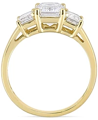 Lab-Grown Moissanite Octagon-Cut Three Stone Ring (2-3/4 ct. t.w.) 10k Gold