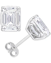 Moissanite Baguette Stud Earrings (4-3/4 ct. t.w.) in Sterling Silver