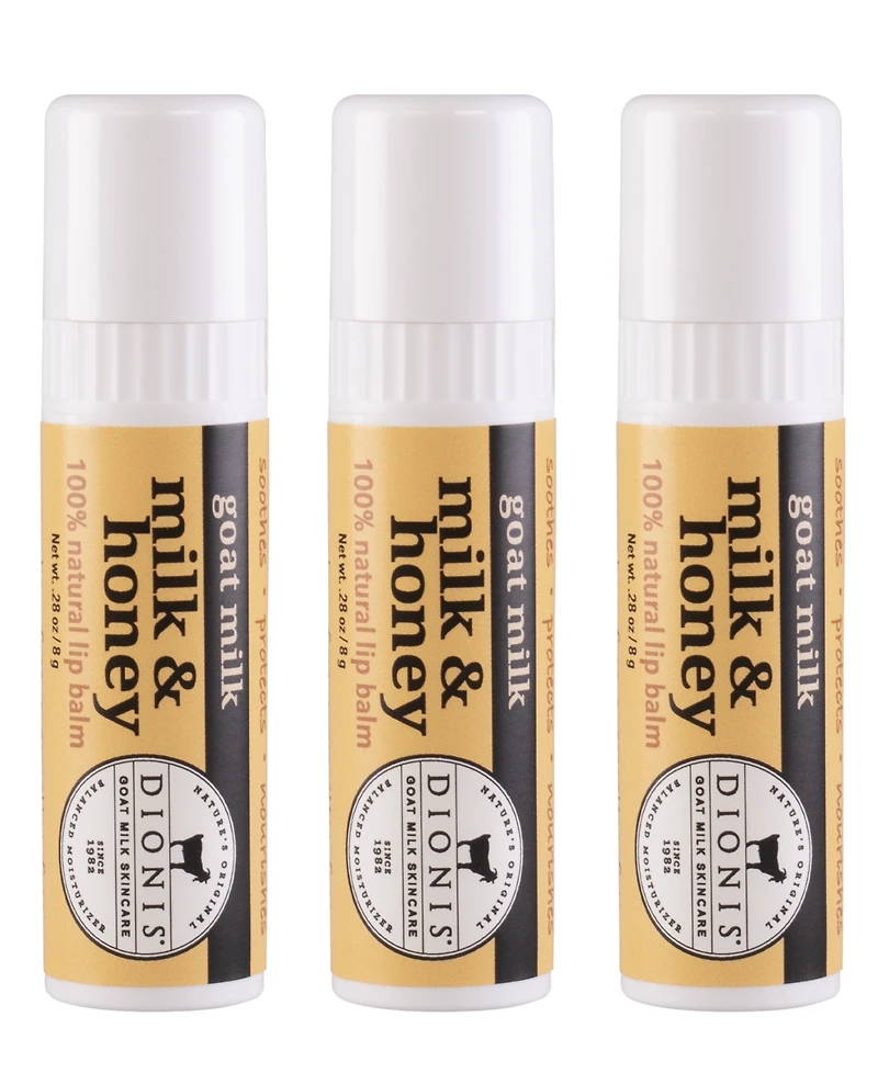 Dionis Milk Honey Lip Balm Set, 3 Piece