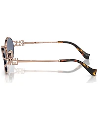 Miu Women's Oval Metal Sunglasses, MU52YS