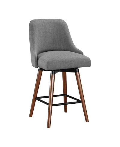 Bagford 26" Swivel Counter Stool with Legs Fabric