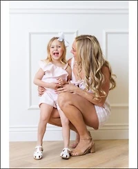 Mommy Me Linen Sleeveless Rompers In Pink Check