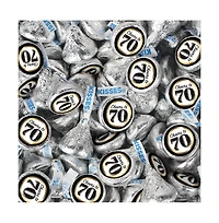 Just Candy 70th Birthday Candy Hershey's Kisses Milk Chocolate, 90 Pieces