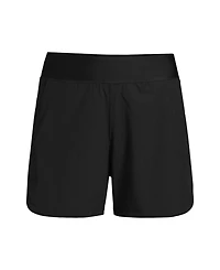Lands' End Women's 5" Quick Dry Elastic Waist Board Shorts Swim Cover-up with Panty