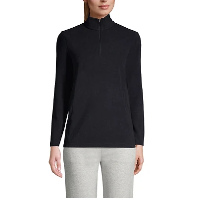 Lands' End Women's Fleece Quarter Zip Pullover Jacket