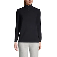 Lands' End Women's Fleece Quarter Zip Pullover Jacket