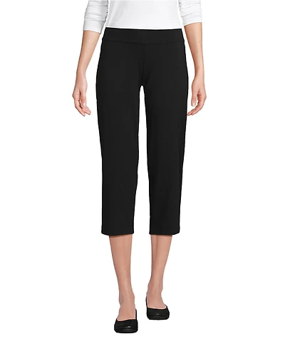 Lands' End Women's Petite Starfish Mid Rise Pull On Crop Pants