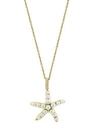 Effy Freshwater Pearl (2-3mm) Starfish 18" Pendant Necklace in 14k Gold